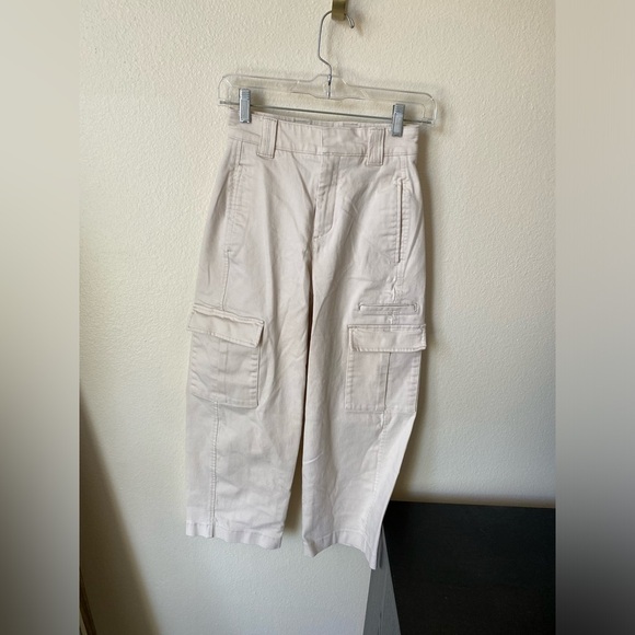 Aritzia The Group Babaton Women’s Athena Cropped Pants In Cream Size 00 Straight - Picture 2 of 10